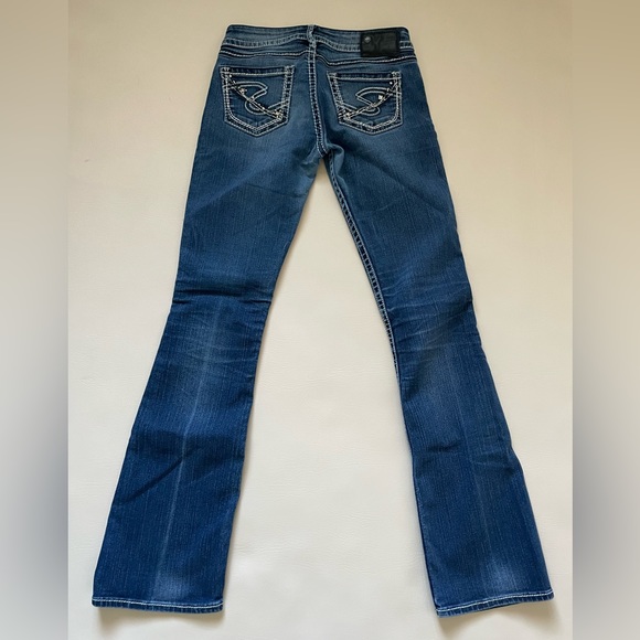 NWOT Silver Jeans Twisted Slit Ankle Bootcut Stretch Womens 24W 33L - Picture 5 of 15